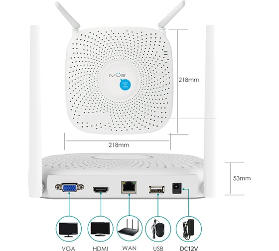 Беспроводной набор видеонаблюдения IVUE IVUE-W5004-1080-B4