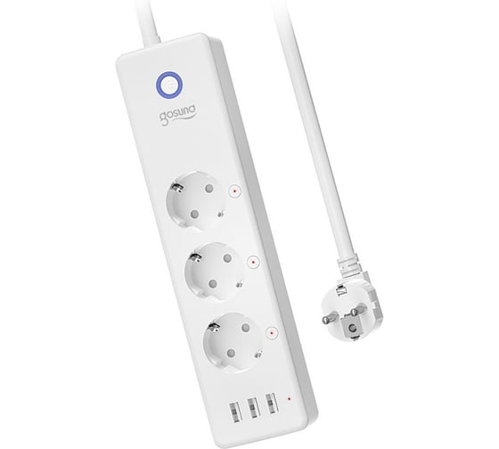 Умный сетевой фильтр GOSUND Smart plug, 3 USB outlet, total 3.1A 3 sockets seperate controlled P1