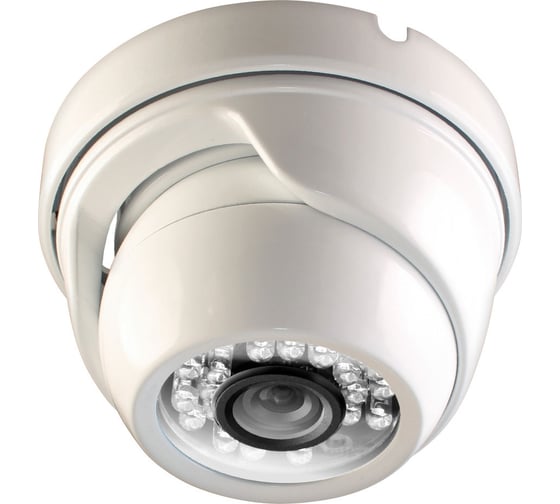 Камера GINZZU HAD-1034O, AHD 1.0Mp OV9732, 3.6mm, купольная, IR 20 м, IP66, металл 12313