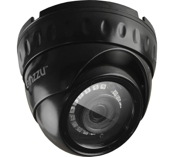 Камера GINZZU HAD-2035Oчер, AHD 2.0Mp OV2710, 3.6mm, купол, IR20м, IP66, металл 14084