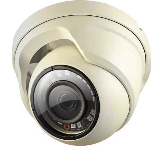 Камера GINZZU HAD-2032A, AHD 2.0Mp AR0237, 3.6mm, купол, IR 20м, IP66, металл 11774
