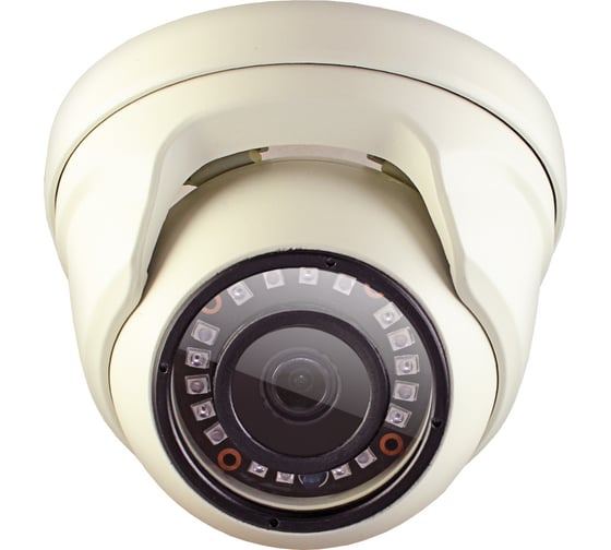 Камера GINZZU HAD-2032A, AHD 2.0Mp AR0237, 3.6mm, купол, IR 20м, IP66, металл 11774
