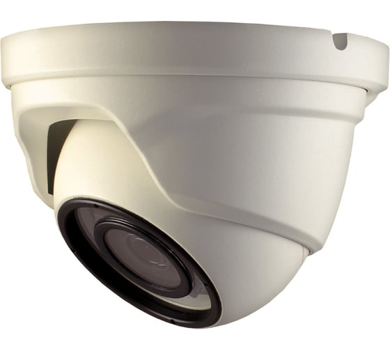 Камера GINZZU HAD-2032A, AHD 2.0Mp AR0237, 3.6mm, купол, IR 20м, IP66, металл 11774