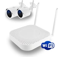 Комплект GINZZU WiFi HK-423W 9ch, 4K, HDMI, 2улич кам 4.0Mp, IR30м 15605