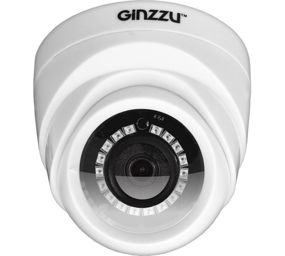 Камера GINZZU HID-1031O, IP 1.0Mp OV9732, 3.6mm, купол, IR 20м, пластик 13986