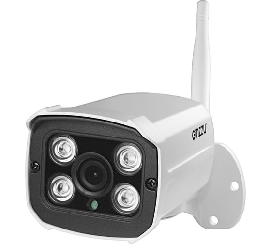 Камера GINZZU HWB-1032X, WiFi 1.0Mp SC1045, 3.6mm, IR 40м, IP66, металл 14647
