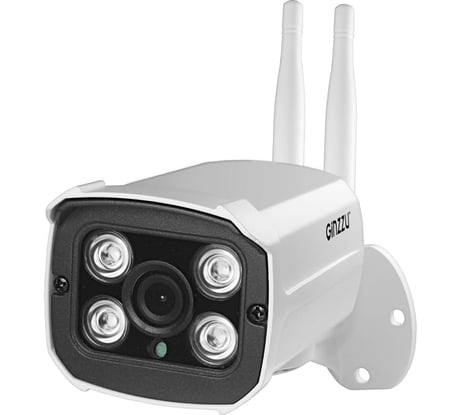 Камера GINZZU HWB-1033X, WiFi 1.0Mp SC1045, 2.8mm, IR 40м, IP66, alarm, металл 14849