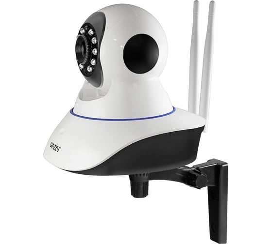 Камера GINZZU HWD-1032X, WiFi 1.0Mp SC1045, 3.6mm, P/T, IR 10м, alarm, пластик 15423