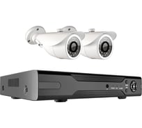 Комплект видеонаблюдения GINZZU HK-422D, 4ch, 1080N, HDMI, 2 уличные камеры 2.0Mp, IR20м 14386