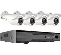 Комплект видеонаблюдения GINZZU HK-441D, 4ch, 1080N, HDMI, 4 уличных камеры 1.0Mp, IR20м 13396