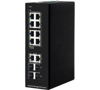 Промышленный коммутатор Gigalink l2 уровня, 8 портов 10/100/1000m poe ieee802.3 af/at+2 bt 90вт+4sfp 1гбит/с GL-SW-G206-8PSG(BT)