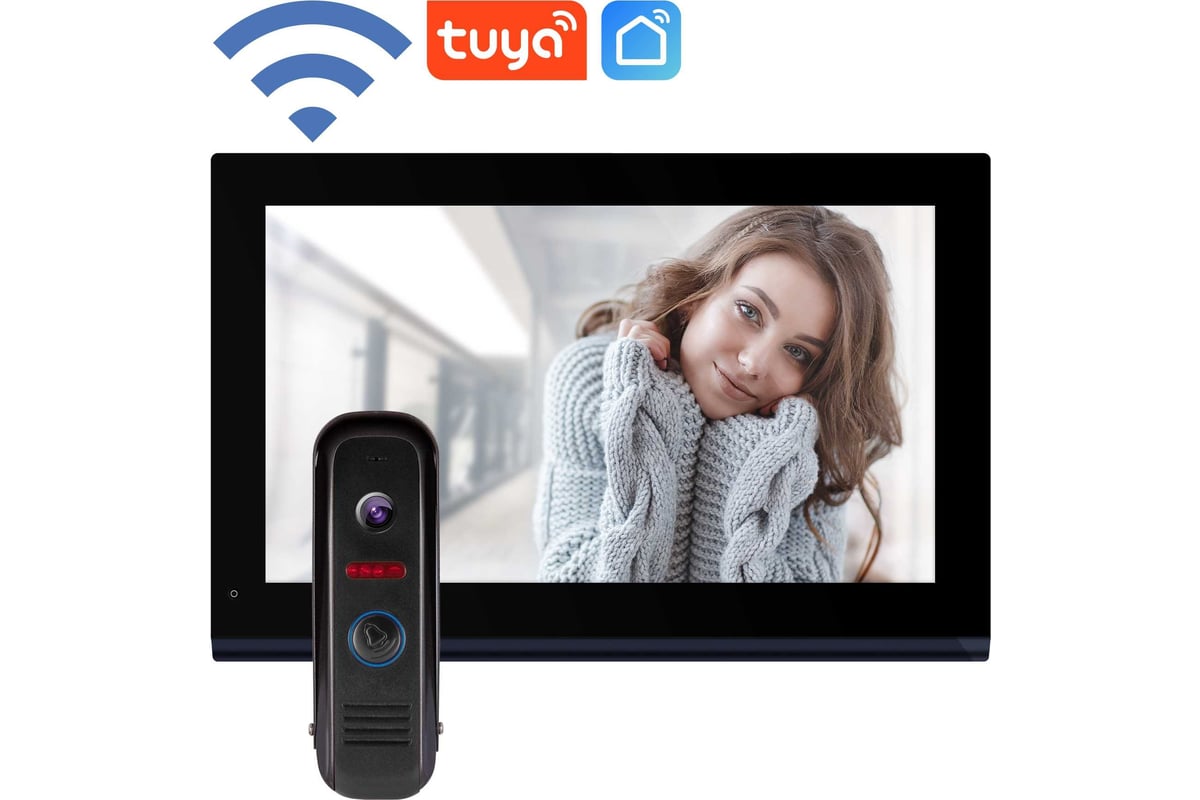 Комплект full hd видеодомофона Novihome Comfy 10 dark fhd wifi kit с wifi  v. 4102 - выгодная цена, отзывы, характеристики, фото - купить в Москве и РФ