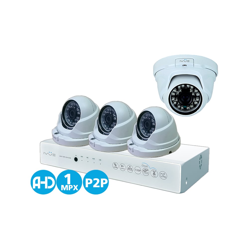 Комплект видеонаблюдения для дома и офиса Ivue AHD 1MPX 8+4 D5008-PPC ...