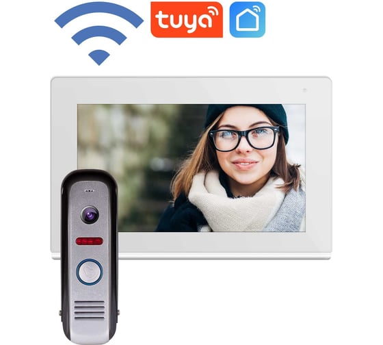 Комплект full hd видеодомофона Novihome Comfy 7 fhd wifi kit white с wifi v. 4099