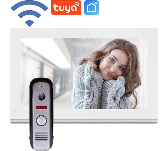 Комплект full hd видеодомофона Novihome Comfy 10 fhd wifi kit white с wifi v. 4101 1