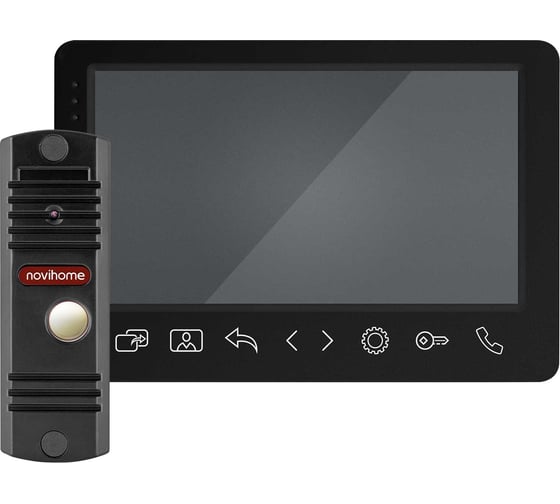 Комплект full hd видеодомофона Novihome Surface 7 fhd kit dark v. 4256