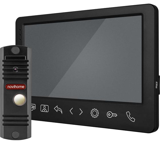 Комплект full hd видеодомофона Novihome Surface 7 fhd kit dark v. 4256
