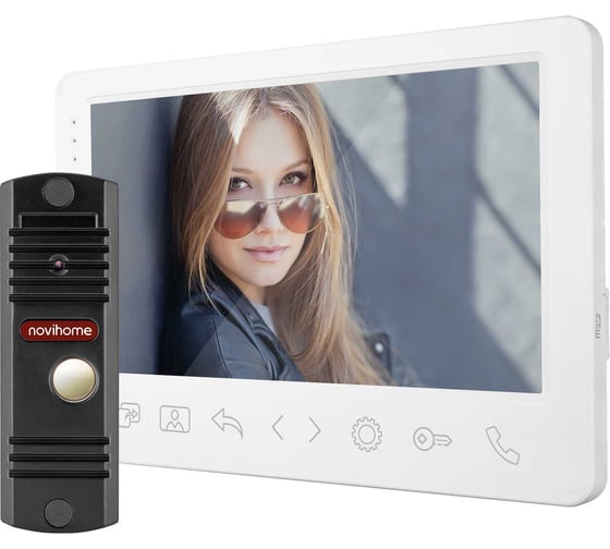 Комплект full hd видеодомофона Novihome Surface 7 fhd kit white v. 4255