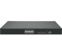 Управляемый коммутатор Gigalink l3 poe , stack, 8 1/2.5 гбит/с poe, 4 1/10гбит/с sfp+, poe 370вт GL-SW-G305-12P