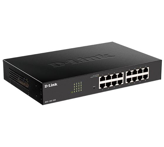 Настраиваемый l2 коммутатор d-link c 16 портами 10/100/1000base-t DGS-1100-16V2/A2A 1