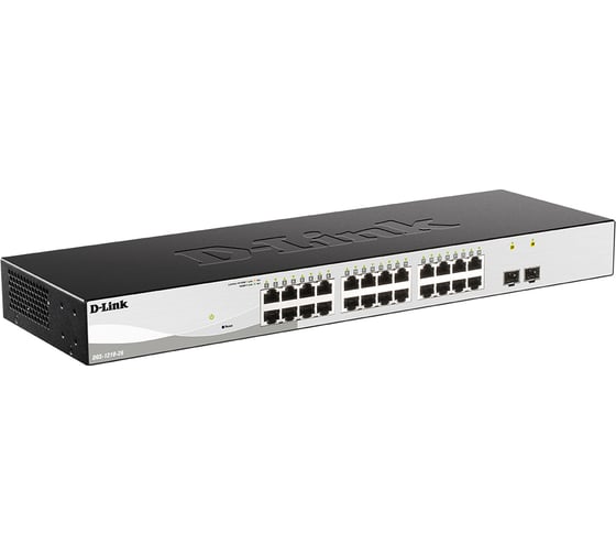 Настраиваемый l2 коммутатор d-link с 24 портами 10/100/1000base-t и 2 портами 1000base-x sfp DGS-1210-26/F3A