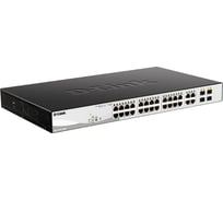 Настраиваемый l2 коммутатор d-link с 24 портами 10/100/1000base-t и 4 комбо-портами 100/1000base-t/sfp 24 порта poe 802.3af/at DGS-1210-28MP/F3A