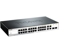 Настраиваемый l2 коммутатор d-link с 24 портами 10/100base-tx, 2 портами 10/100/1000base-t и 2 комбо-портами 100/1000base-t/sfp DES-1210-28/C2A