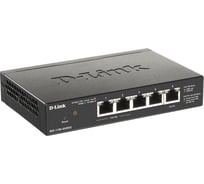 Настраиваемый l2 коммутатор d-link с 5 портами 10/100/1000base-t 2 порта poe, 1 порт для питания коммутатора по poe DGS-1100-05PDV2/A1A