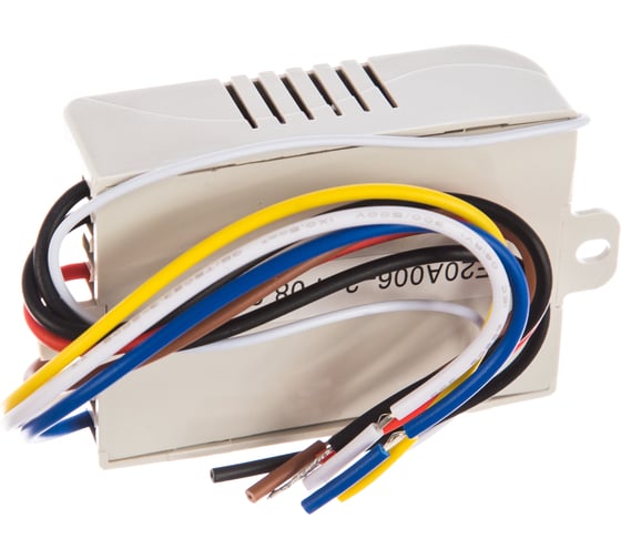 Дистанционный выключатель FERON TM74 230V 1000W 4-х канальный 30м с пультом управления, белый 23263