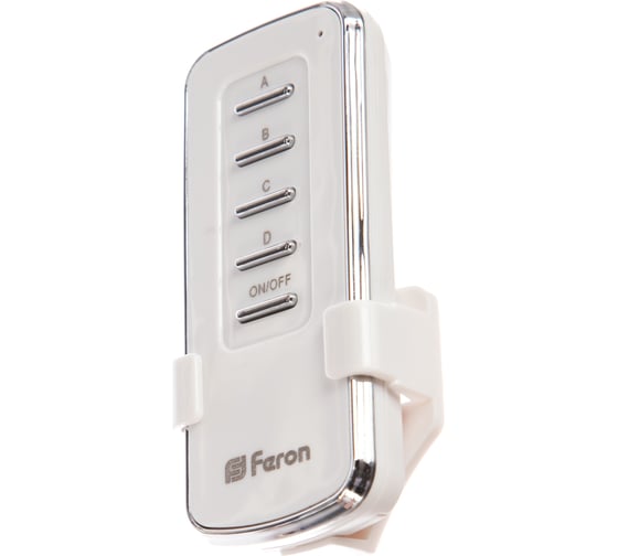 Дистанционный выключатель FERON TM74 230V 1000W 4-х канальный 30м с пультом управления, белый 23263