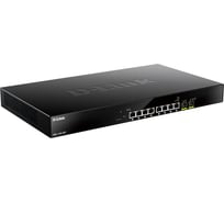 Настраиваемый l2 коммутатор d-link с 8 портами 100/1000/2.5gbase-t и 2 портами 10gbase-x sfp+ 8 портов poe 802.3af/at DMS-1100-10TP/A1A