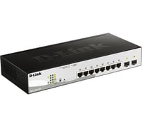 Настраиваемый коммутатор d-link web smart с 8 портами с поддержкой poe и 2 портами DGS-1210-10P/F1A