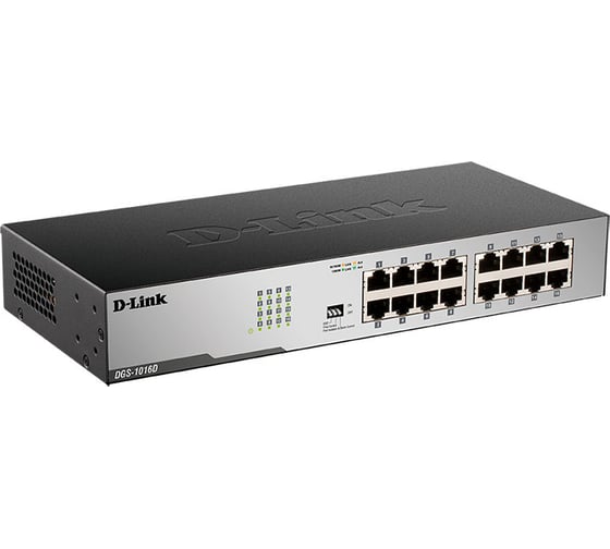 Неуправляемый коммутатор d-link с 16 портами 10/100/1000base-t DGS-1016D/I2A 1