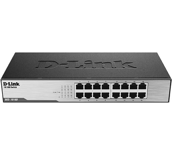 Неуправляемый коммутатор d-link с 16 портами 10/100base-tx, функцией энергосбережения и поддержкой qos DES-1016D/H1A