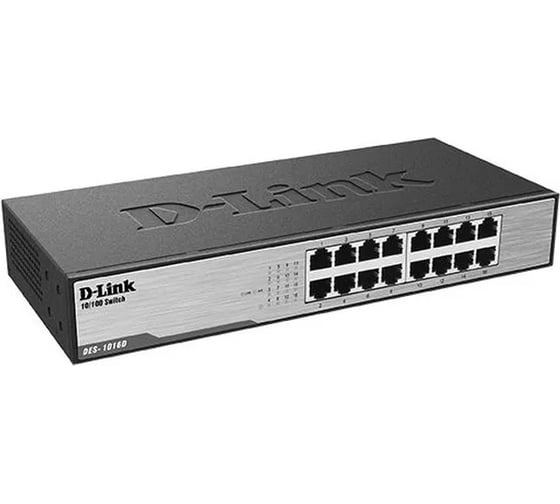 Неуправляемый коммутатор d-link с 16 портами 10/100base-tx, функцией энергосбережения и поддержкой qos DES-1016D/H1A 1