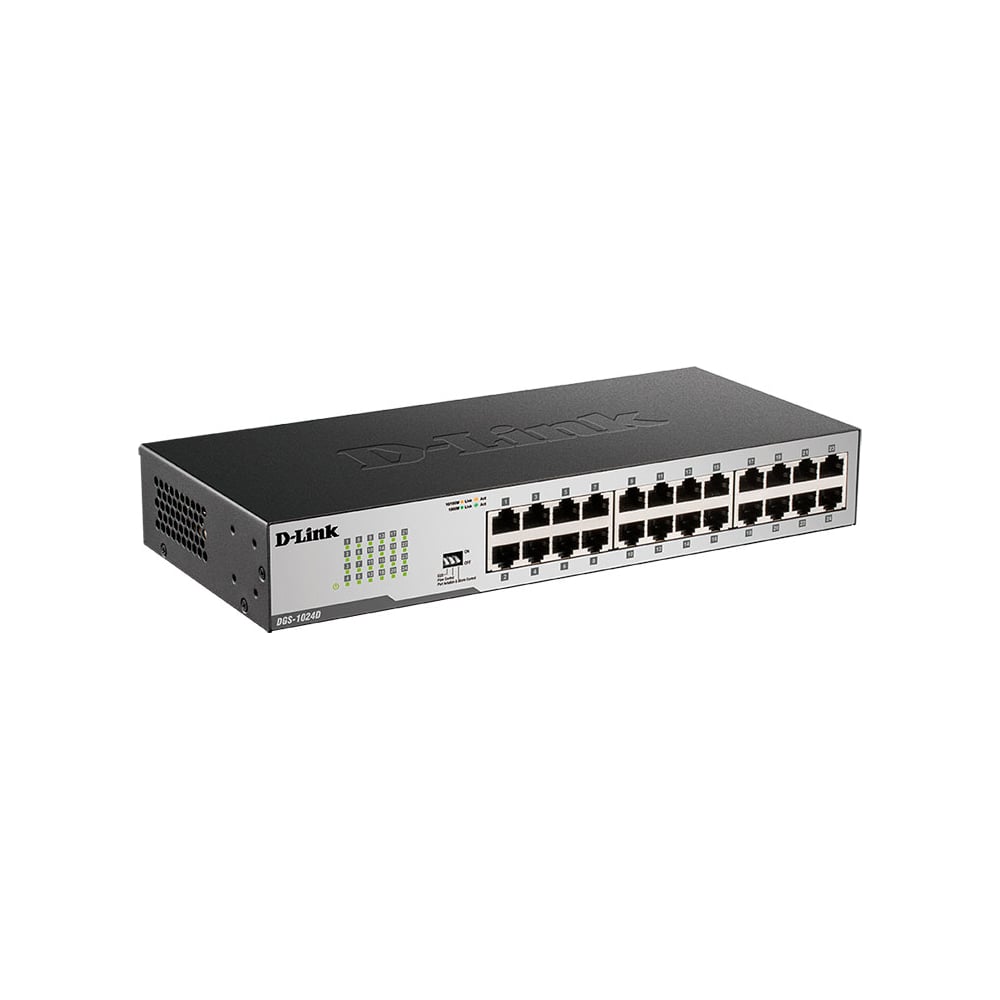 Неуправляемый коммутатор d-link с 24 портами 10/100/1000base-t DGS ...