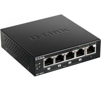 Неуправляемый коммутатор d-link с 5 портами 10/100/1000base-t 4 порта с поддержкой poe 802.3af/802.3at poe-бюджет 60 вт DGS-1005P/B1A