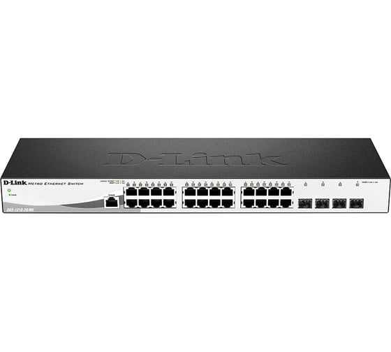 Управляемый l2 коммутатор d-link с 24 портами 10/100/1000base-t и 4 портами 1000base-x sfp DGS-1210-28/ME/A2B