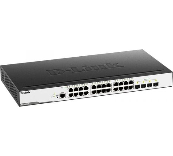 Управляемый l2 коммутатор с 24 портами 10/100/1000base-t и 4 портами 1000base-x sfp d-link DGS-3000-28L/B1A