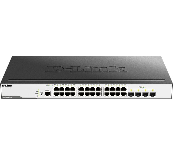 Управляемый l2 коммутатор d-link с 24 портами 10/100/1000base-t и 4 портами 10gbase-x sfp+ DGS-3000-28X/B1A 1