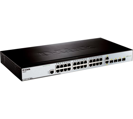 Управляемый l2 коммутатор с 24 портами 10/100base-tx, 2 портами 100/1000base-x sfp и 2 комбо-портами 100/1000base-t/sfp d-link DES-3200-28/C1A