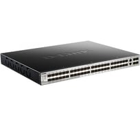 Управляемый l3 стекируемый коммутатор d-link Proj с 48 портами 1000base-x sfp, 2 портами 10gbase-t и 4 портами 10gbase-x sfp+ DGS-3130-54S/A1A