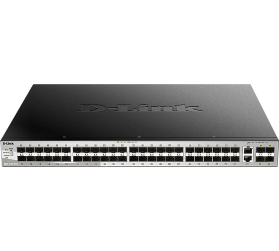 Управляемый l3 стекируемый коммутатор d-link Proj с 48 портами 1000base-x sfp, 2 портами 10gbase-t и 4 портами 10gbase-x sfp+ DGS-3130-54S/A1A