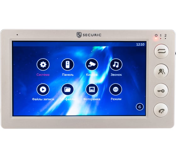 Цветной монитор видеодомофона SECURIC 7" формата ahd(1080p), с детектором движения, функцией фото- и видеозаписи. цвет белый (модель ac-434) 45-0434