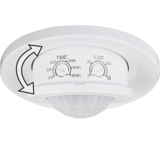 Датчик движения SNS-M-12 8m 2,2-4m 800W IP20 360 Elektrostandard a041244