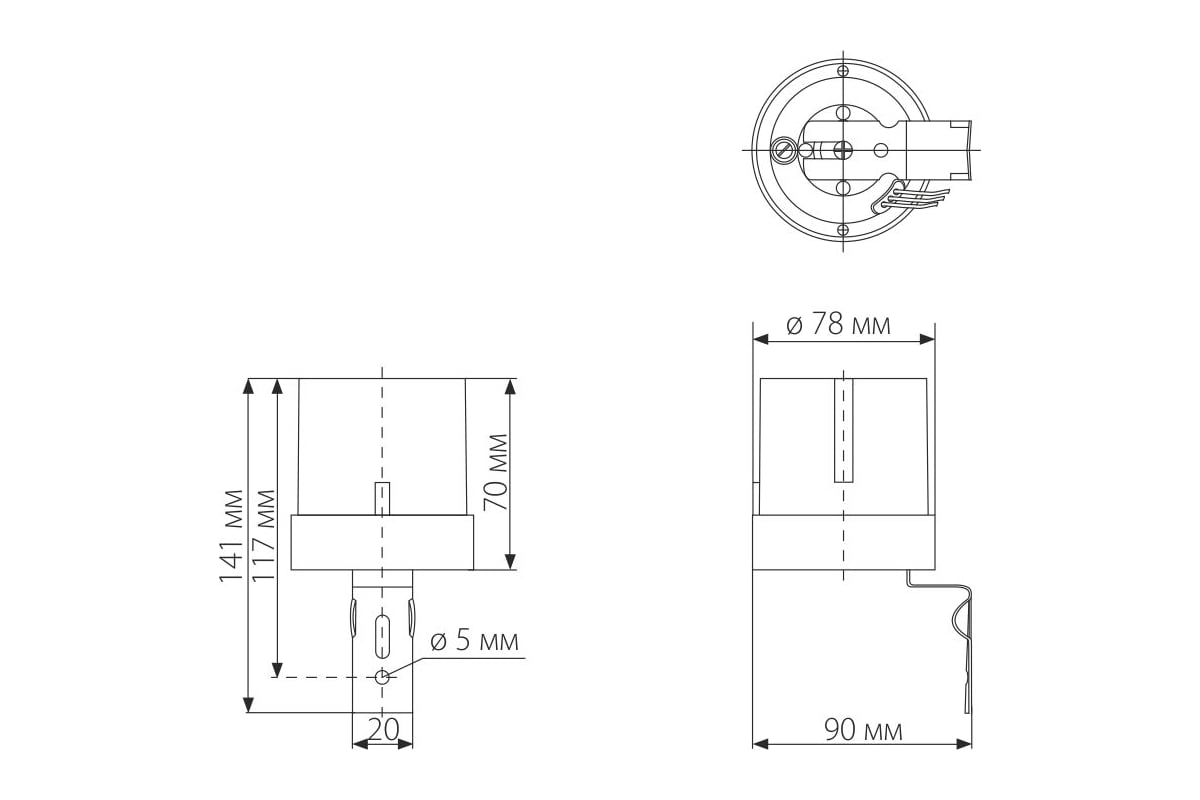 Датчик освещенности 5500W IP44 Elektrostandard SNS-L-07 a030063 ...
