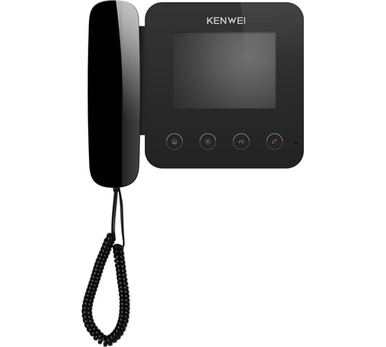 Цветной монитор видеодомофона с трубкой (черный) Kenwei KW-E400FC CC000000973