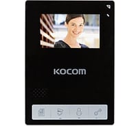 Цветной видеодомофон без трубки hands-free KOCOM KCV-434SD черный CC000000599