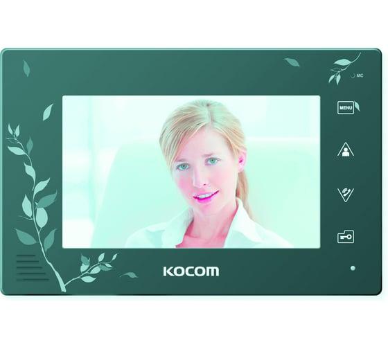 Цветной монитор видеодомофона без трубки hands-free KOCOM KCV-A374SD LE чёрный СП15730 1