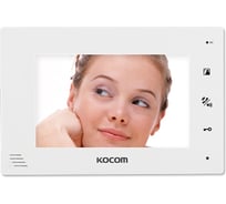 Цветной монитор видеодомофона без трубки hands-free KOCOM KCV-A374 белый СП13568
